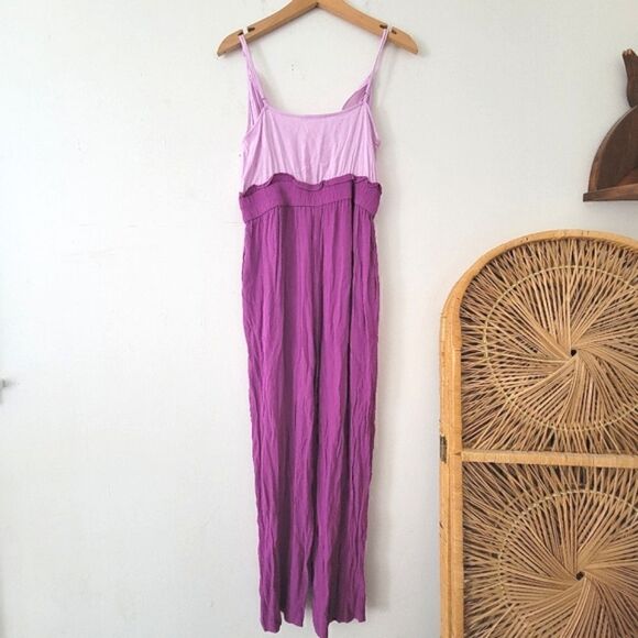 Leith Colorblock Jumpsuit Purple M - Picture 7 of 8